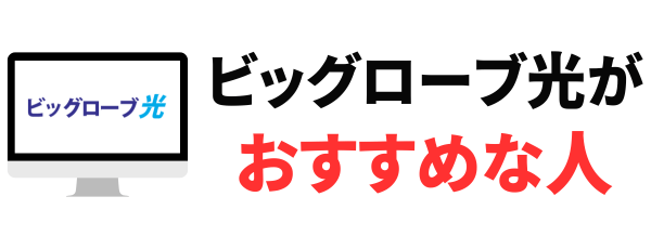 ビッグローブ光がおすすめな人